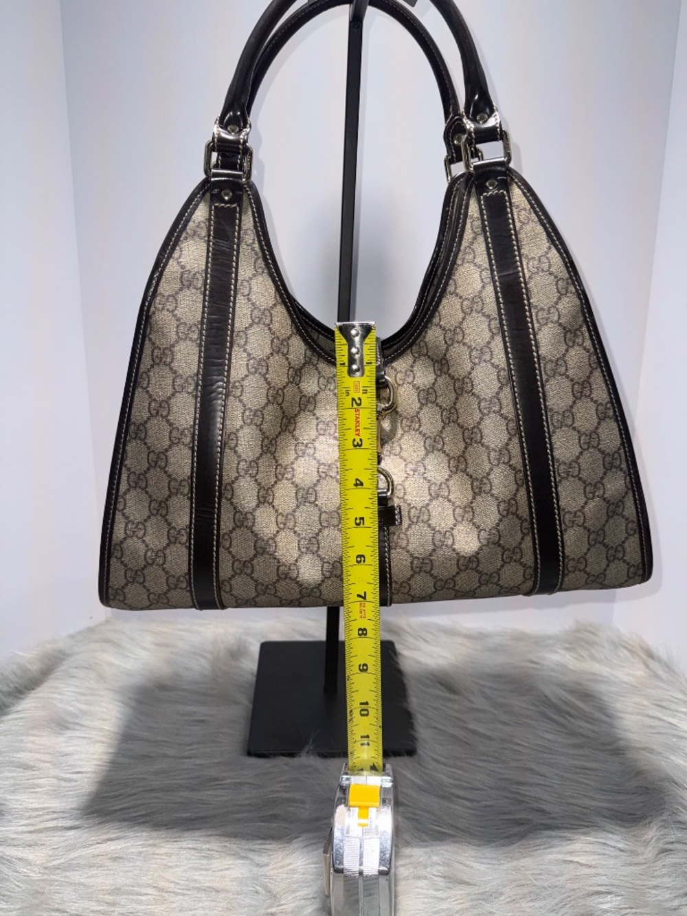 Gucci GG Supreme Joy Bardot Medium Shoulder Bag~w/COA - Picture 13 of 14